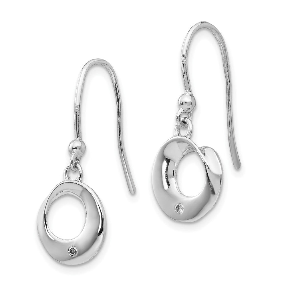 White Ice Diamant-Ohrhänger mit Ohrhaken aus rhodiniertem Sterlingsilber