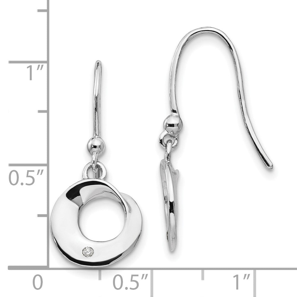 White Ice Diamant-Ohrhänger mit Ohrhaken aus rhodiniertem Sterlingsilber