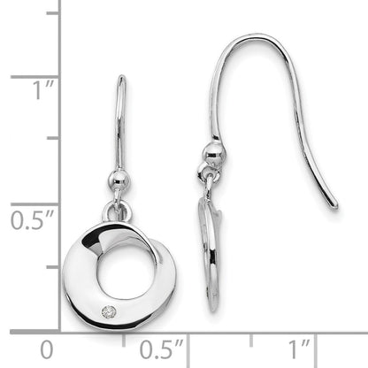 White Ice Diamant-Ohrhänger mit Ohrhaken aus rhodiniertem Sterlingsilber