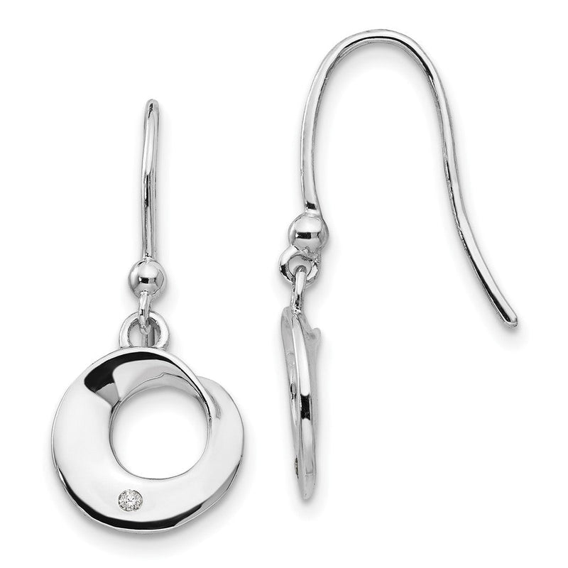White Ice Diamant-Ohrhänger mit Ohrhaken aus rhodiniertem Sterlingsilber