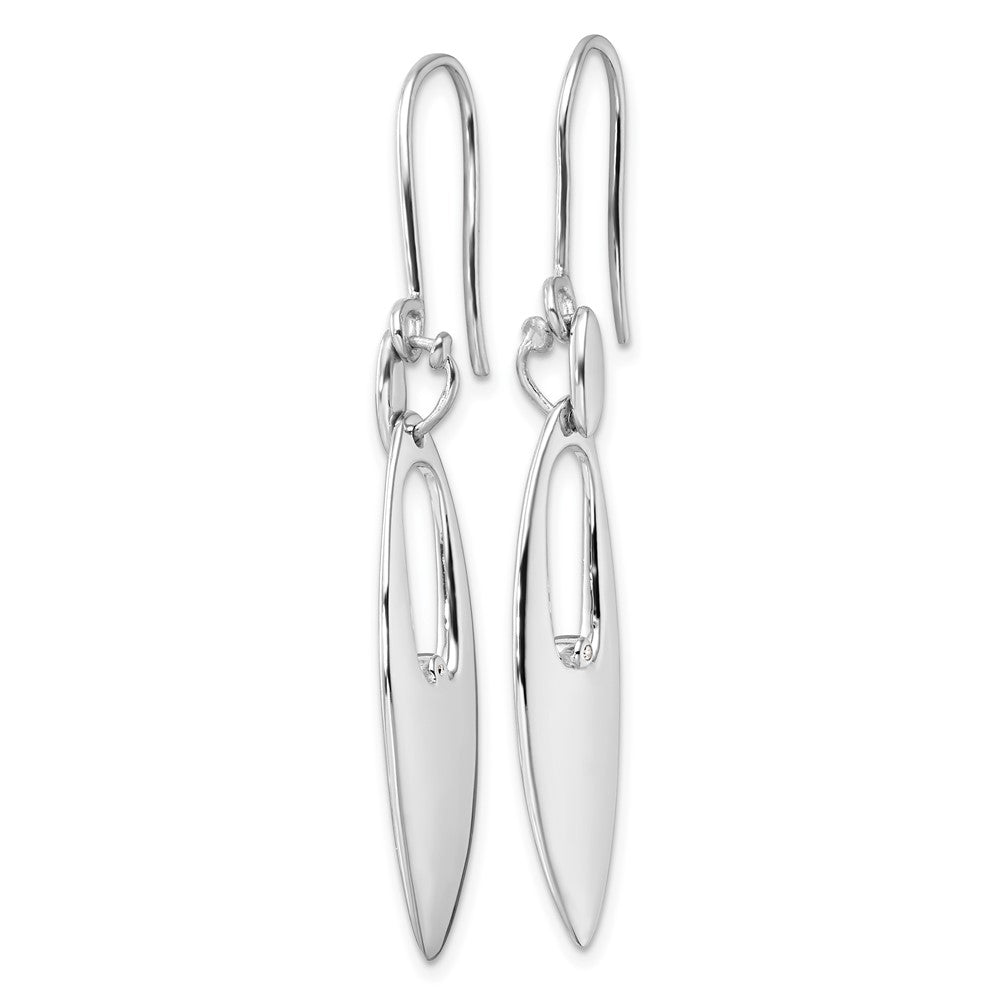 White Ice Diamant-Ohrhänger aus rhodiniertem Sterlingsilber mit Ohrhaken