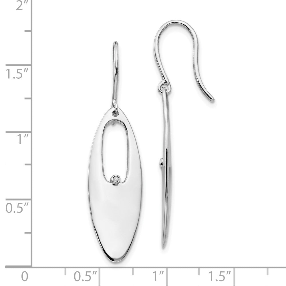 White Ice Diamant-Ohrhänger aus rhodiniertem Sterlingsilber mit Ohrhaken