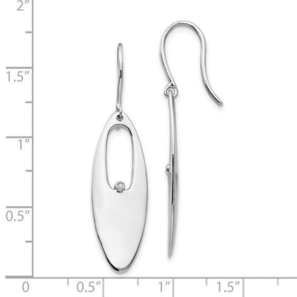 White Ice Diamant-Ohrhänger aus rhodiniertem Sterlingsilber mit Ohrhaken