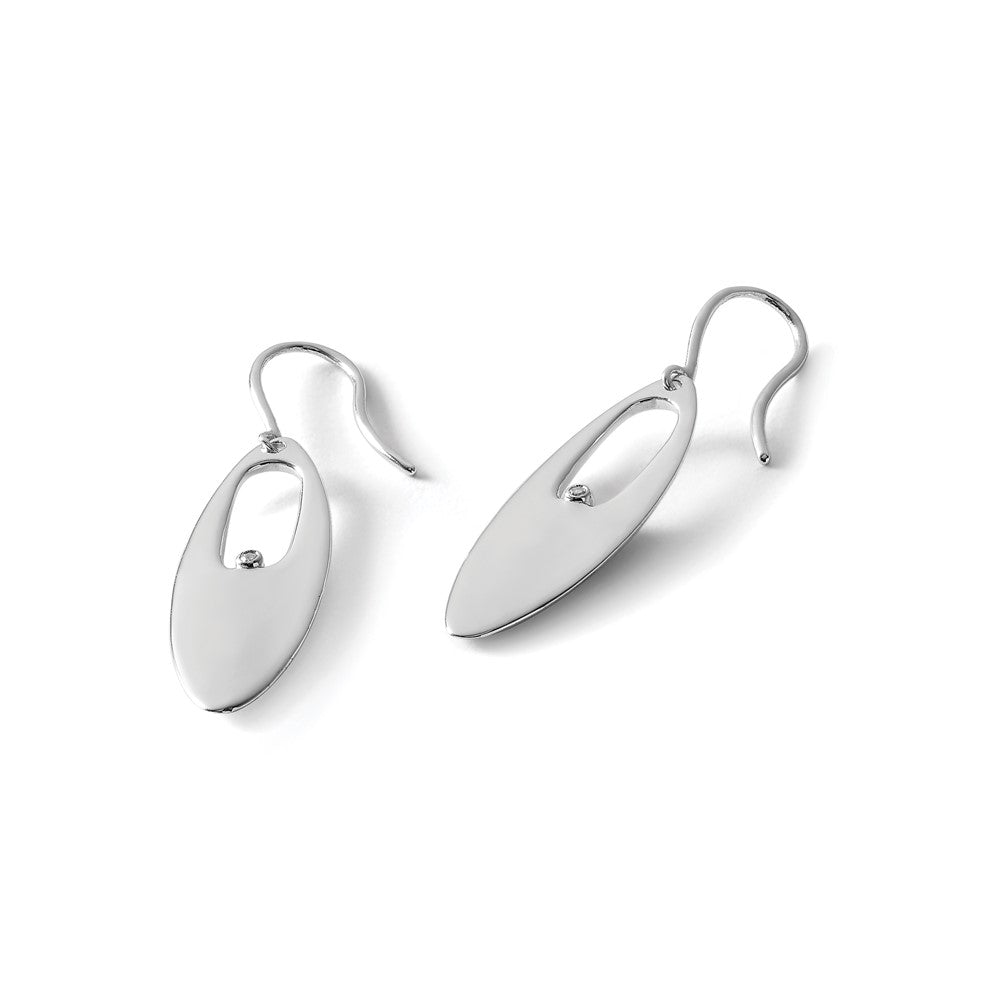 White Ice Diamant-Ohrhänger aus rhodiniertem Sterlingsilber mit Ohrhaken