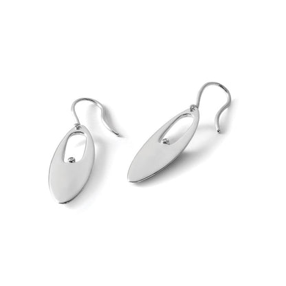 White Ice Diamant-Ohrhänger aus rhodiniertem Sterlingsilber mit Ohrhaken