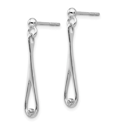 White Ice Ohrhänger aus rhodiniertem Sterlingsilber mit Diamanten