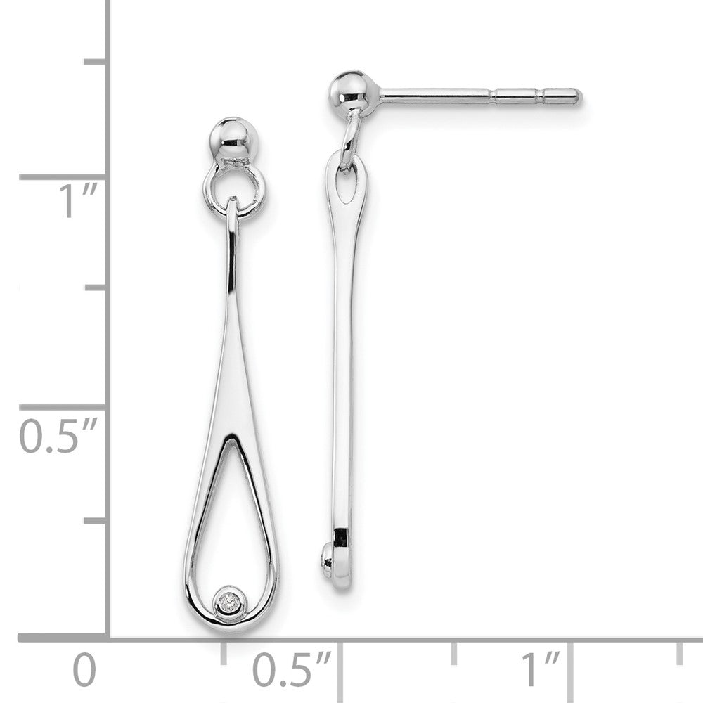 White Ice Ohrhänger aus rhodiniertem Sterlingsilber mit Diamanten