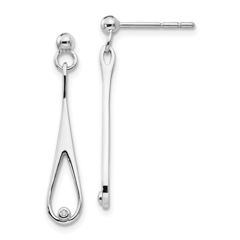 White Ice Ohrhänger aus rhodiniertem Sterlingsilber mit Diamanten