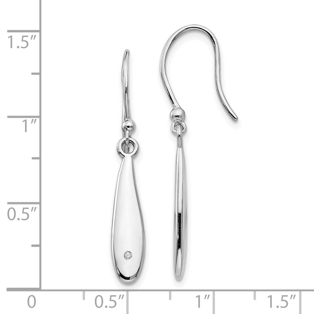White Ice Diamant-Ohrhänger aus rhodiniertem Sterlingsilber mit Ohrhaken