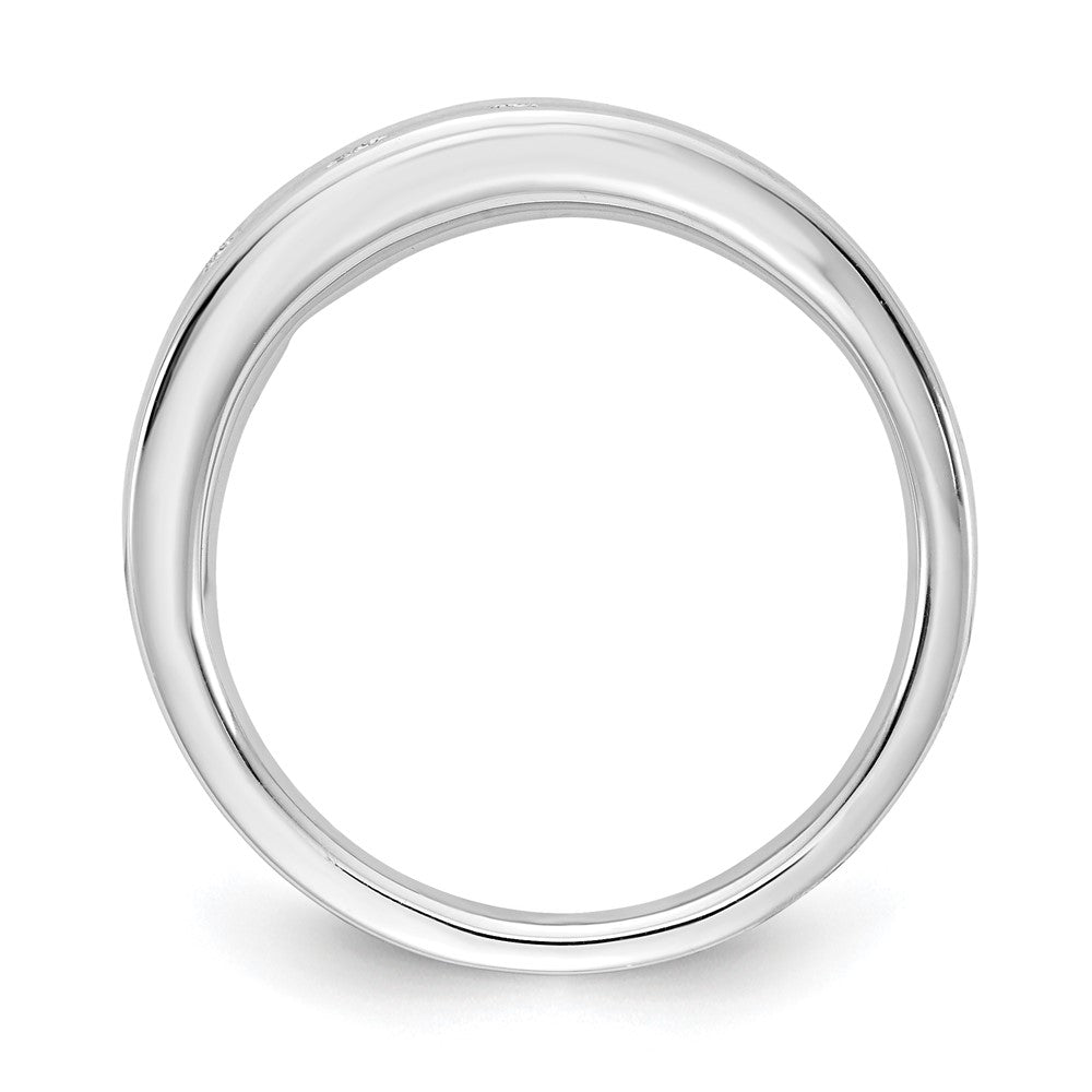 Sterlingsilber Weiß Eis Rhodiniert Diamant Ring
