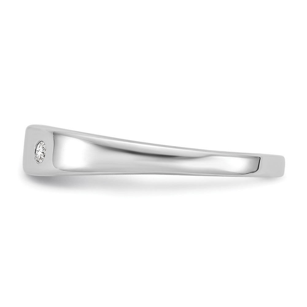 Sterlingsilber Weiß Eis Rhodiniert Diamant Ring