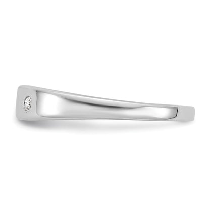 Sterlingsilber Weiß Eis Rhodiniert Diamant Ring