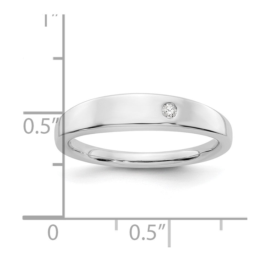 Sterlingsilber Weiß Eis Rhodiniert Diamant Ring