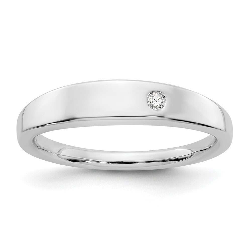 Sterlingsilber Weiß Eis Rhodiniert Diamant Ring