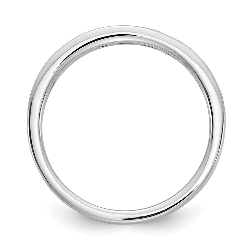 Sterlingsilber Weiß Eis Rhodiniert Chanel-set Diamant Ring