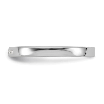Sterlingsilber Weiß Eis Rhodiniert Chanel-set Diamant Ring