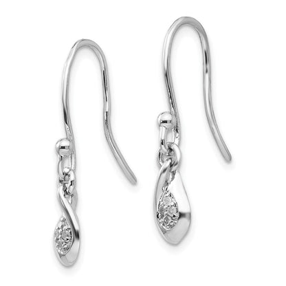 White Ice Ohrhänger aus rhodiniertem Sterlingsilber mit Diamanten und Ohrhaken