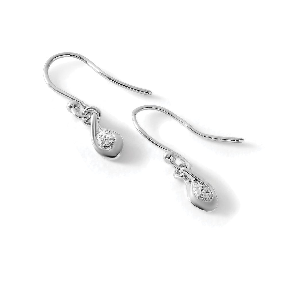 White Ice Ohrhänger aus rhodiniertem Sterlingsilber mit Diamanten und Ohrhaken