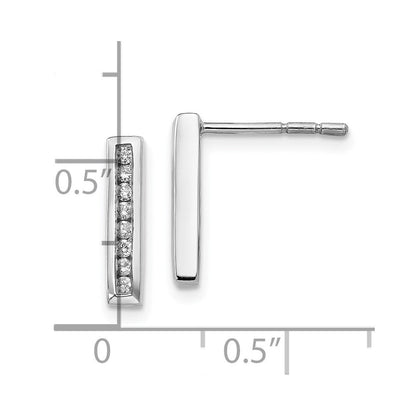 White Ice Ohrhänger aus rhodiniertem Sterlingsilber mit kanalgefassten Diamanten und Steckverschluss