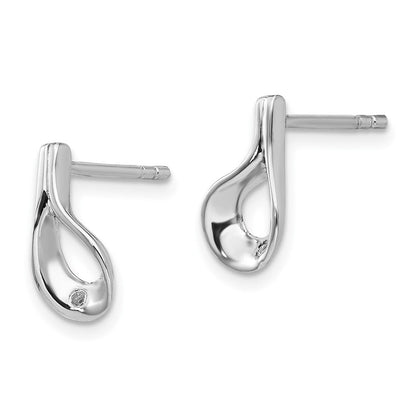 White Ice Ohrstecker aus rhodiniertem Sterlingsilber mit Diamanten