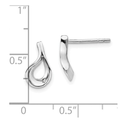 White Ice Ohrstecker aus rhodiniertem Sterlingsilber mit Diamanten