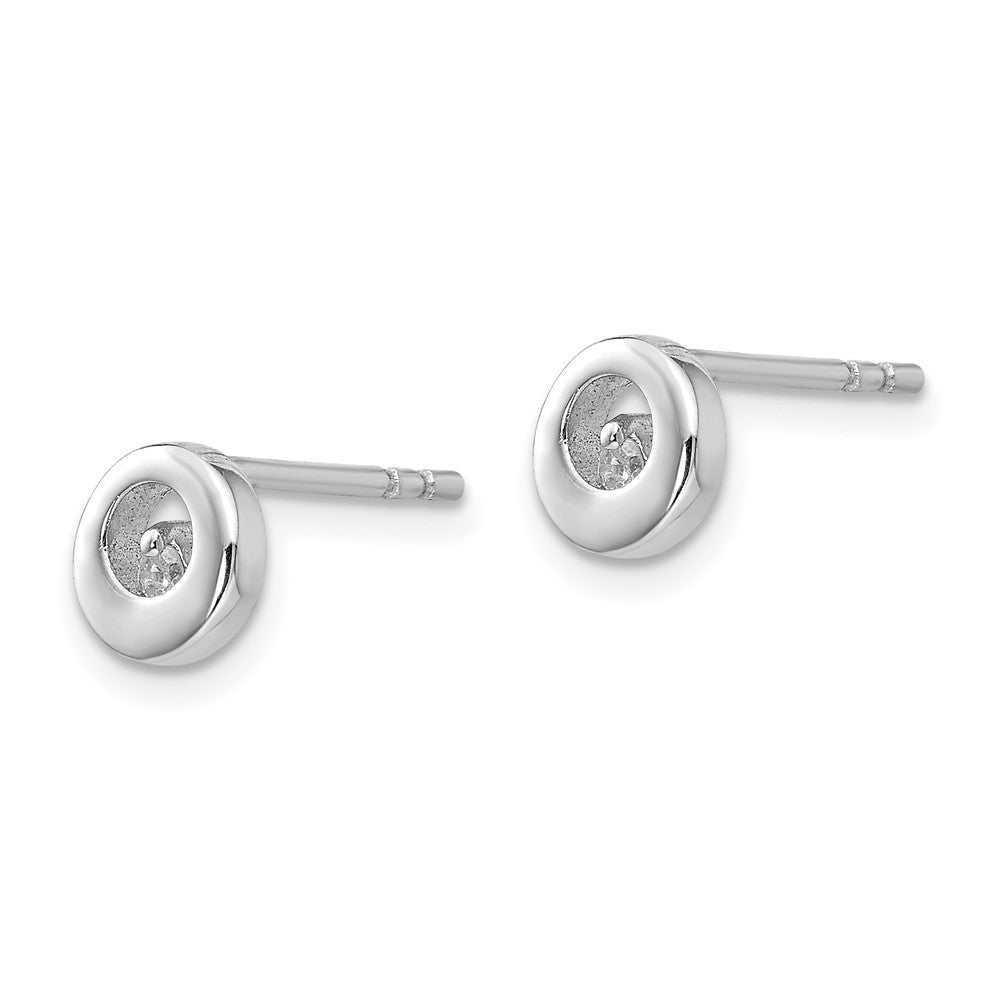 White Ice Diamant-Ohrstecker aus rhodiniertem Sterlingsilber