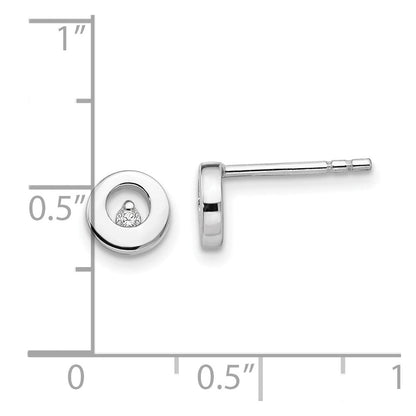 White Ice Diamant-Ohrstecker aus rhodiniertem Sterlingsilber
