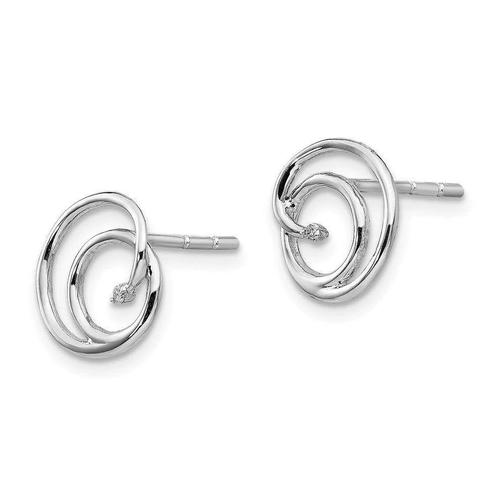 White Ice rhodinierte Diamant-Ohrstecker aus Sterlingsilber