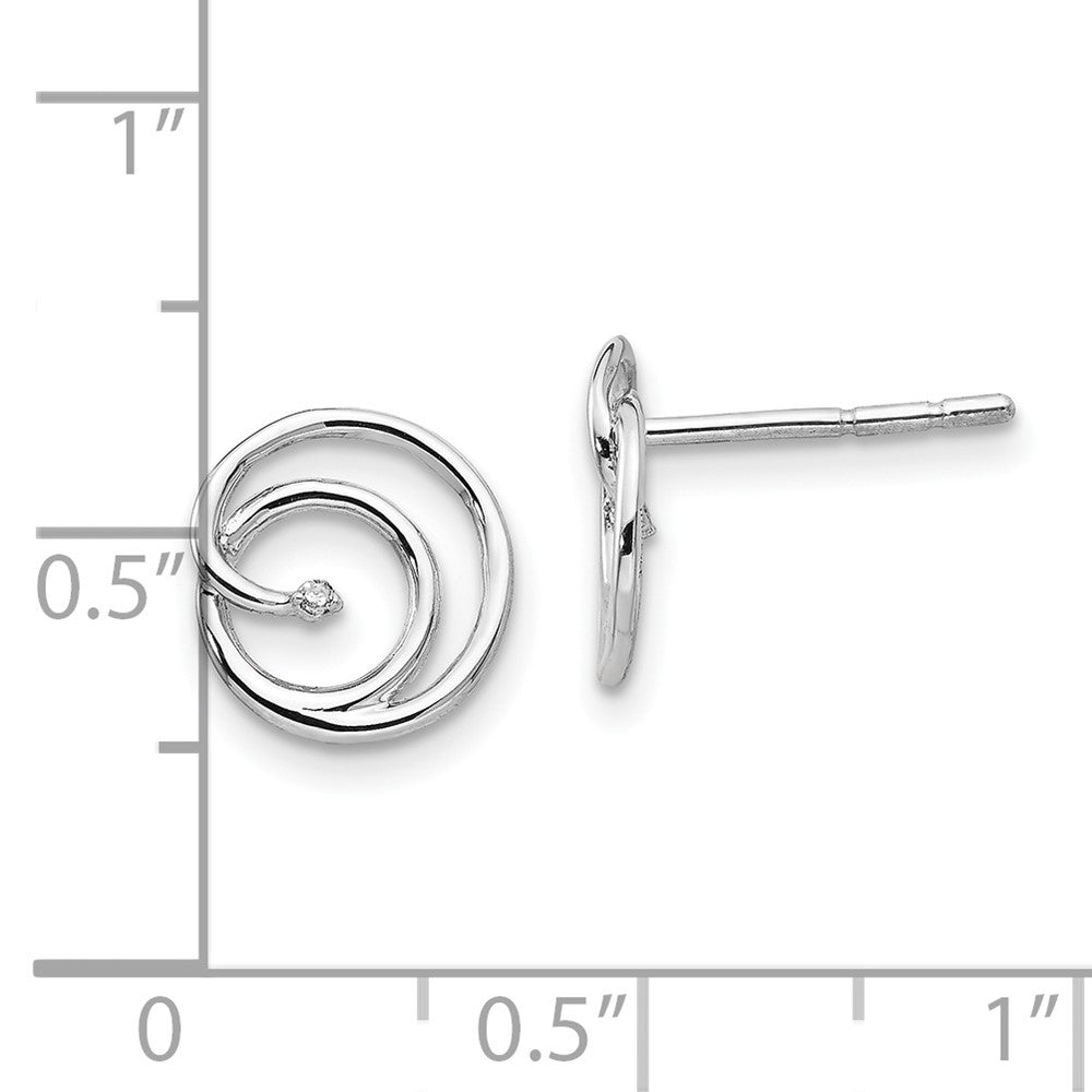 White Ice rhodinierte Diamant-Ohrstecker aus Sterlingsilber