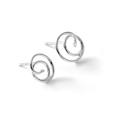 White Ice rhodinierte Diamant-Ohrstecker aus Sterlingsilber