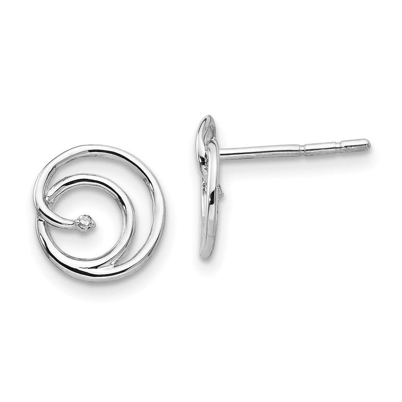 White Ice rhodinierte Diamant-Ohrstecker aus Sterlingsilber