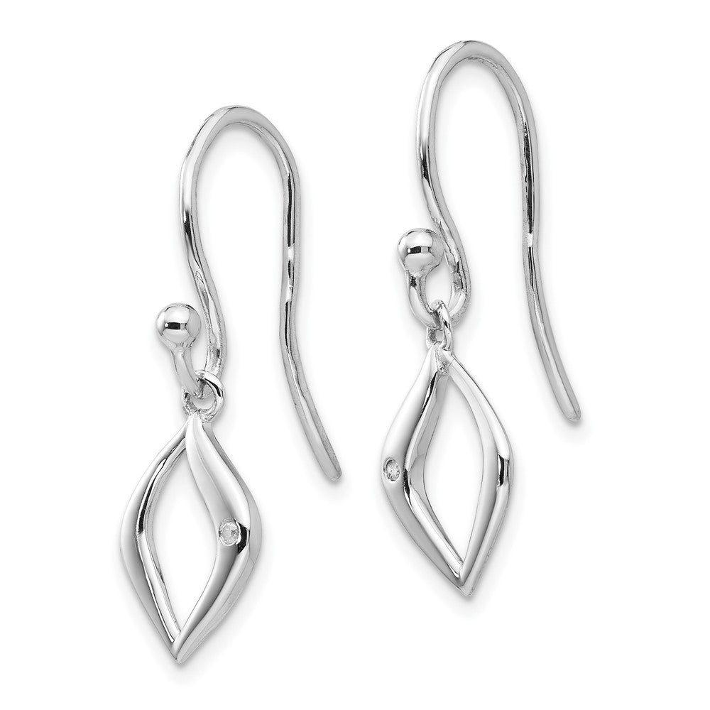 White Ice Diamant-Ohrhänger aus rhodiniertem Sterlingsilber mit Hakenverschluss