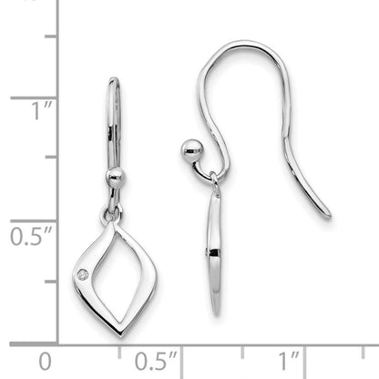 White Ice Diamant-Ohrhänger aus rhodiniertem Sterlingsilber mit Hakenverschluss