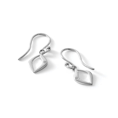 White Ice Diamant-Ohrhänger aus rhodiniertem Sterlingsilber mit Hakenverschluss