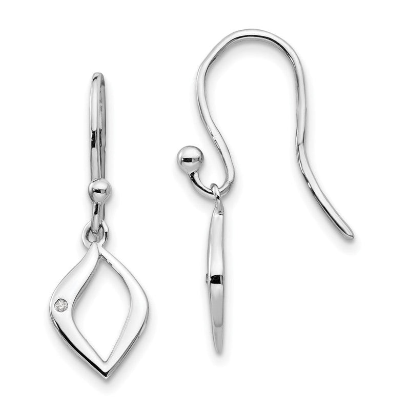 White Ice Diamant-Ohrhänger aus rhodiniertem Sterlingsilber mit Hakenverschluss