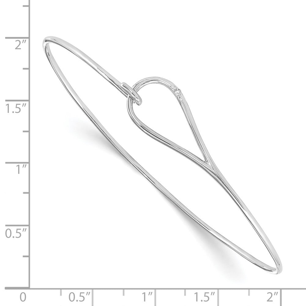 Sterlingsilber Weiß Eis Rhodiniert Diamant Armreif