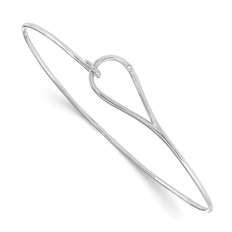 Sterlingsilber Weiß Eis Rhodiniert Diamant Armreif