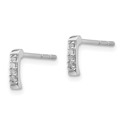 White Ice rhodinierte Diamant-Ohrstecker aus Sterlingsilber