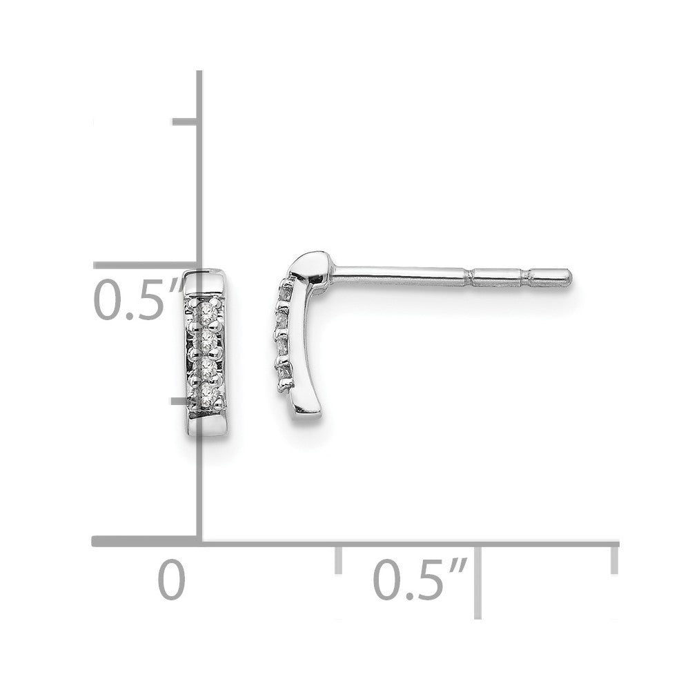 White Ice rhodinierte Diamant-Ohrstecker aus Sterlingsilber