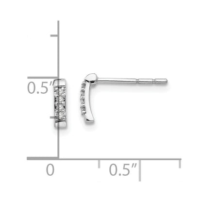 White Ice rhodinierte Diamant-Ohrstecker aus Sterlingsilber