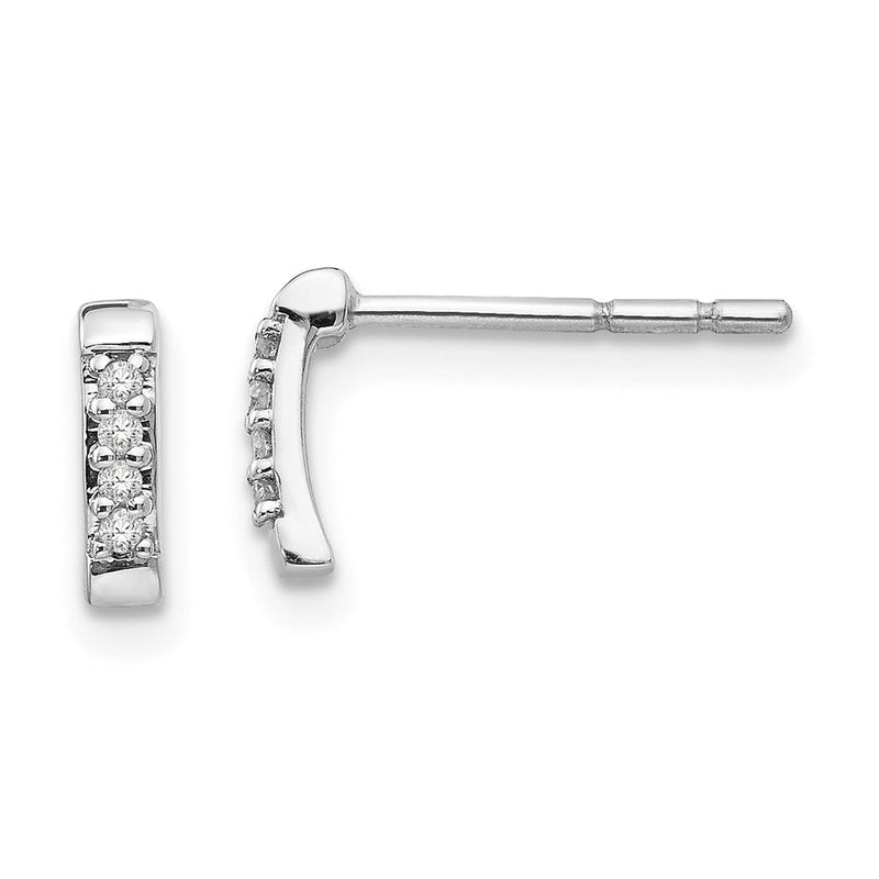 White Ice rhodinierte Diamant-Ohrstecker aus Sterlingsilber