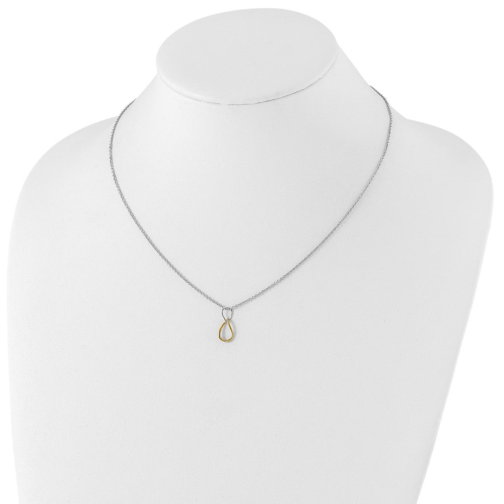 Sterlingsilber Weiß Eis Rhodiniert Goldfarben 18 Zoll Diamant Halskette mit 2 Verlängerung