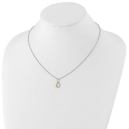 Sterlingsilber Weiß Eis Rhodiniert Goldfarben 18 Zoll Diamant Halskette mit 2 Verlängerung