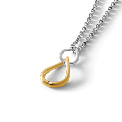 Sterlingsilber Weiß Eis Rhodiniert Goldfarben 18 Zoll Diamant Halskette mit 2 Verlängerung