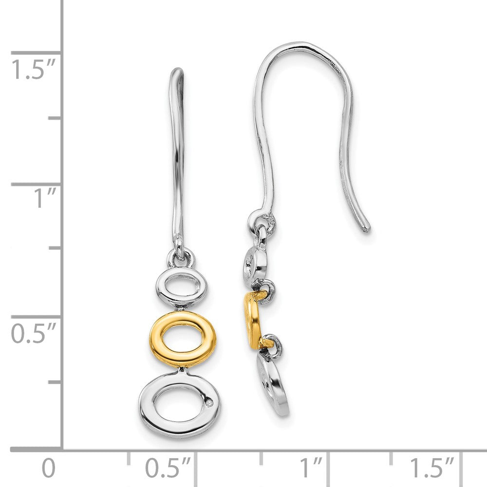 White Ice Ohrhänger aus rhodiniertem Sterlingsilber mit Diamant, goldfarben, mit Hakenverschluss