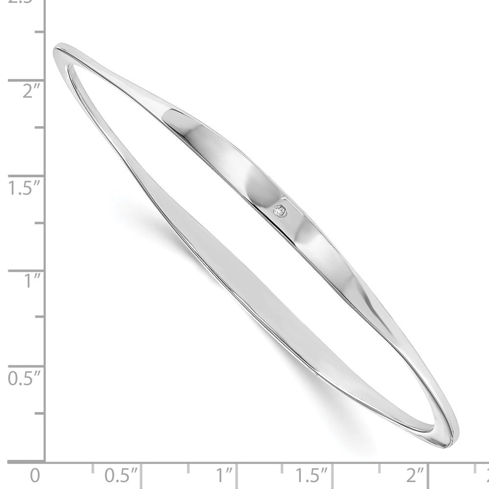 Sterlingsilber Weiß Eis Rhodiniert Karat Diamant Armreif