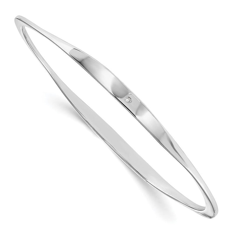 Sterlingsilber Weiß Eis Rhodiniert Karat Diamant Armreif