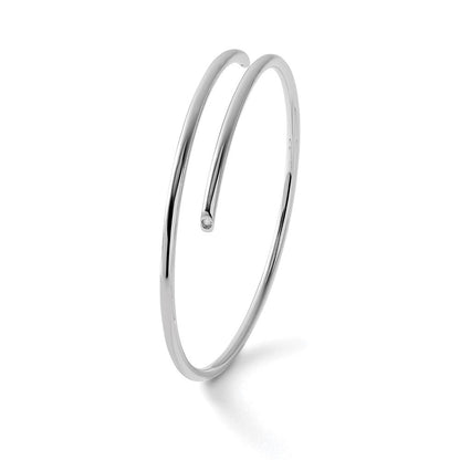 Sterlingsilber Weiß Eis Rhodiniert Diamant Armreif