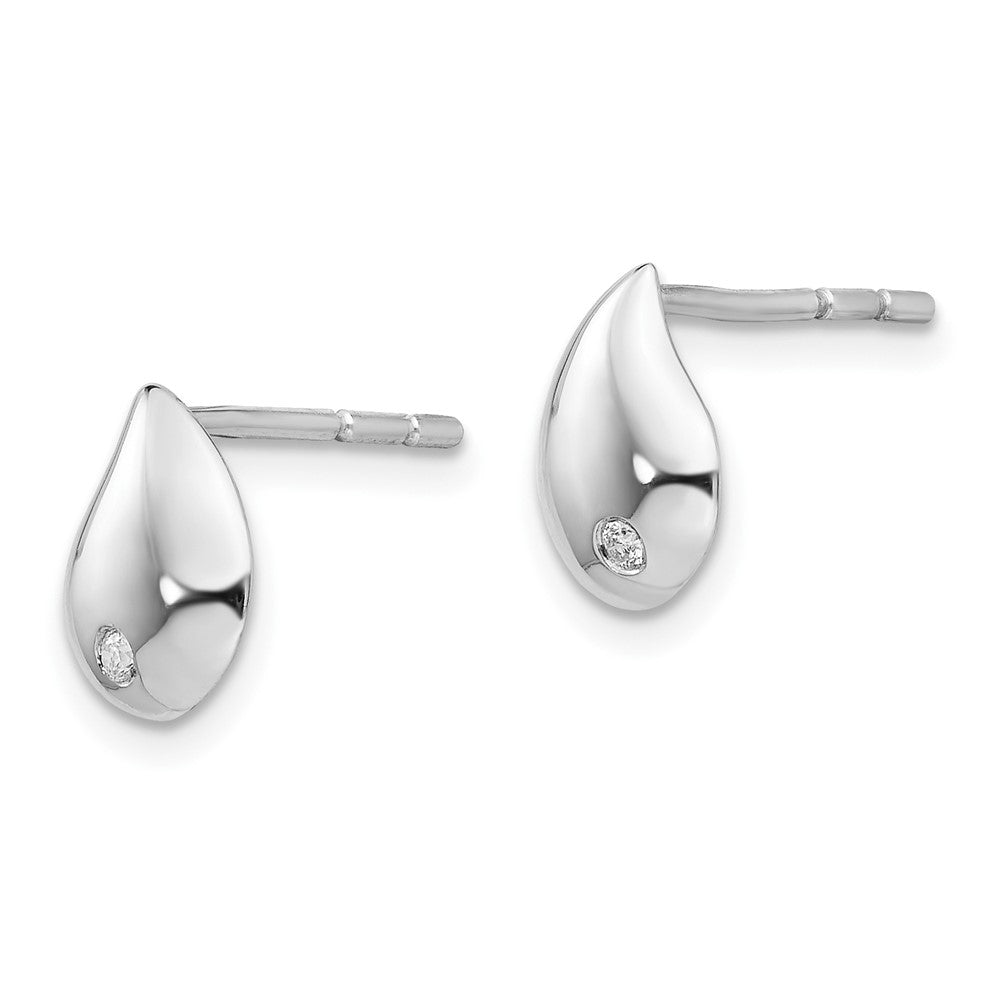 White Ice Diamant-Ohrstecker aus rhodiniertem Sterlingsilber