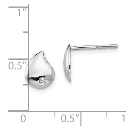 White Ice Diamant-Ohrstecker aus rhodiniertem Sterlingsilber